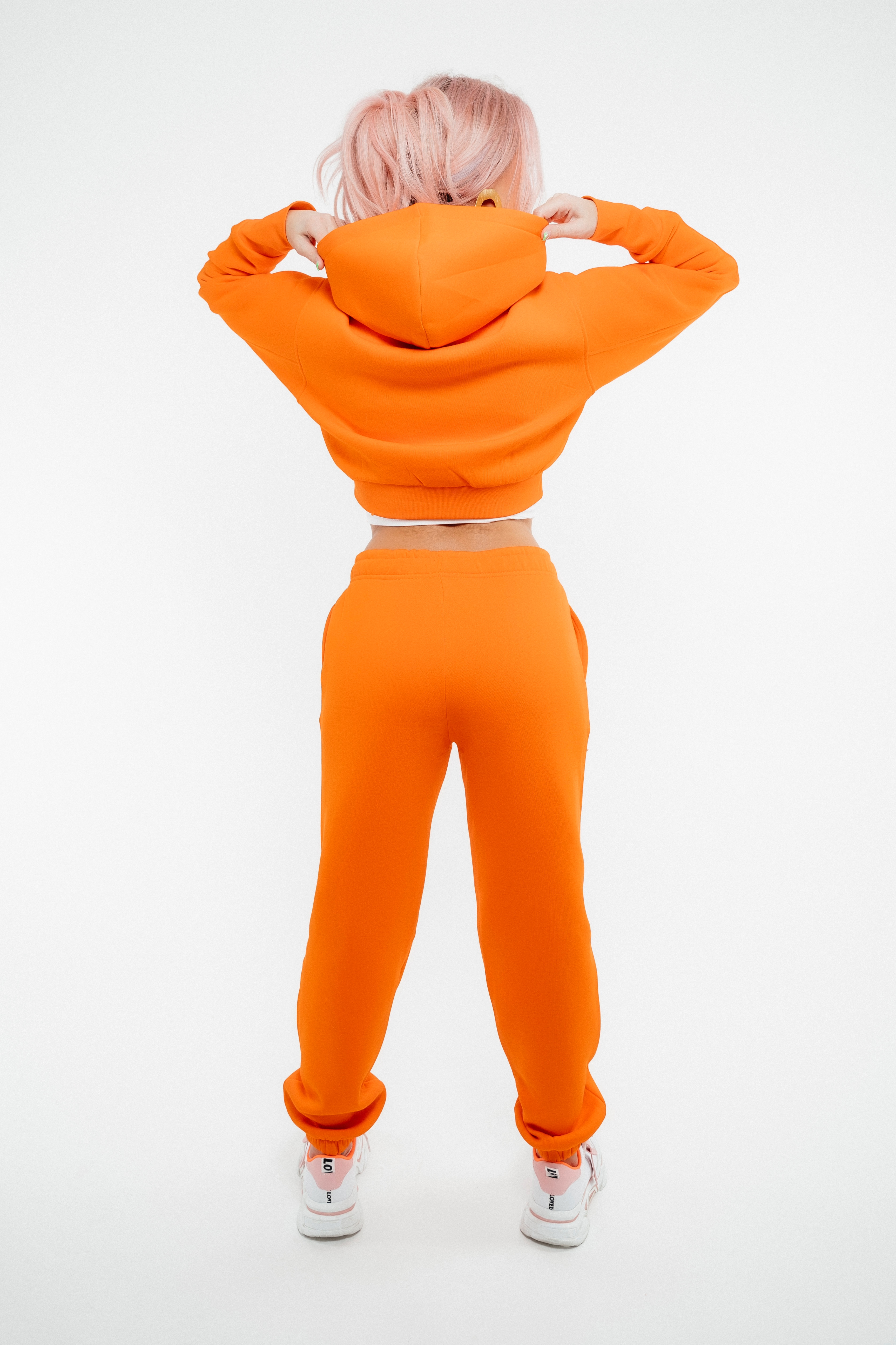 Crop Hoodie - happy orange